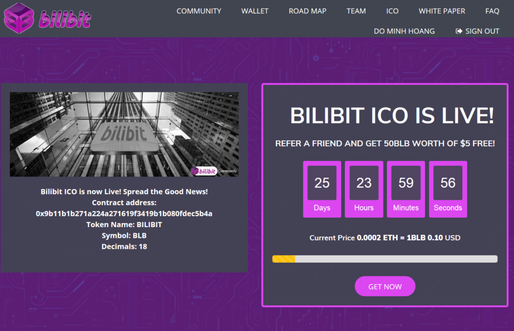 Bilibit.io – Nhận miễn phí 50 BNB coin trước ICO